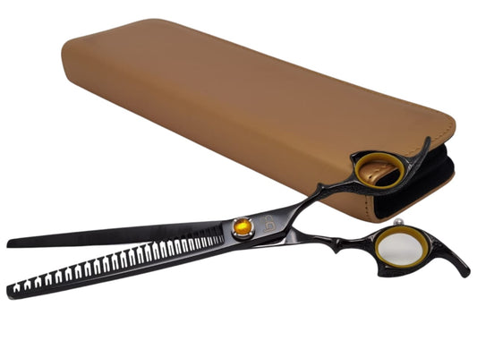 Professional Dog Grooming Scissors – Straight, 7.5″ Eraser | 23 Teeth | 80% Thinning