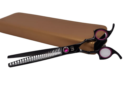 Professional Dog Grooming Scissors – Straight, 7.5″ Eraser | 23 Teeth | 80% Thinning