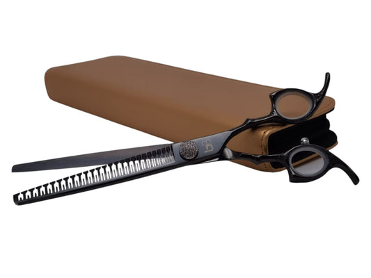 Professional Dog Grooming Scissors – Straight, 7.5″ Eraser | 23 Teeth | 80% Thinning