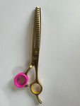 Curved Eraser Dog Grooming Scissors, 23 Teeth,7.0 Inch,80% Thinning Rate,Light Weight, Designed for Bulking off Coat Quickly (Copy)