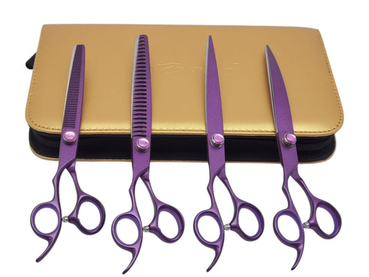 Professional Dog Grooming Scissors Set Straight, thinning, Curved and Chunkers