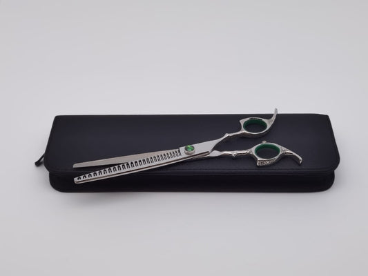 Professional Dog Grooming Scissors – Straight, 7.5″ Eraser | 23 Teeth | 80% Thinning