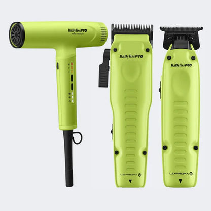 BaBylissPRO® FXONE™ Lo-ProFX Limited Edition Neon Matte Clipper, Trimmer and Dryer COMBO