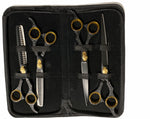 Professional Dog Grooming Scissors Set Straight & thinning & Curved & Chunkers