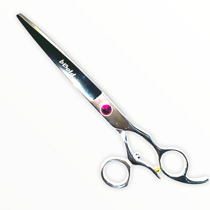 Professional Dog Grooming Scissors – Swivel Thumb, Curved, 7.5″
