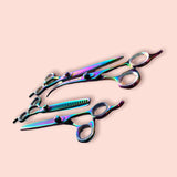 7.5 inches and 8.5 inches  Professional Dog Grooming Scissors Set Straight, thinning, Curved and Chunkers