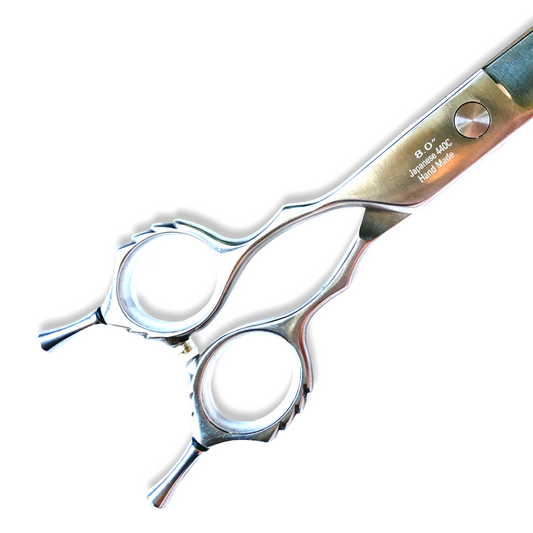 Professional Left-Handed Dog Grooming Scissors – Straight, 440C Japanese Steel