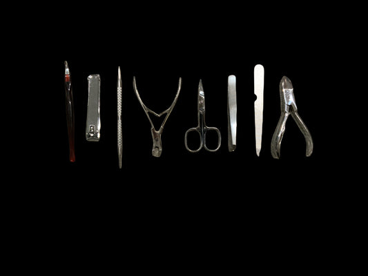 Manicure Set Professional Nail Clippers Kit Pedicure Care Tools- Stainless Steel Women Grooming Kit 8Pcs for Travel or Home