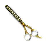 7.0 inches Professional Dog Grooming Scissors Set Straight, thinning, Curved and Chunkers