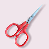 3 Pack Nose Hair Scissors Facial Hair Scissors Small Scissors Stainless Steel Straight Tip Scissor for Eyebrows, Nose, Moustache, Beard (Silver)