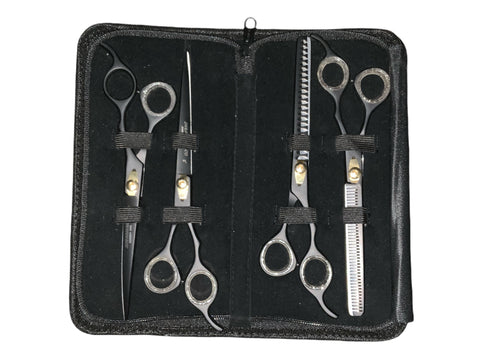 Professional Dog Grooming Scissors Set Straight & thinning & Curved & –  Shearman Co.