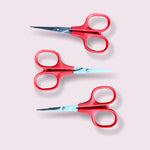 3 Pack Nose Hair Scissors Facial Hair Scissors Small Scissors Stainless Steel Straight Tip Scissor for Eyebrows, Nose, Moustache, Beard (Silver)