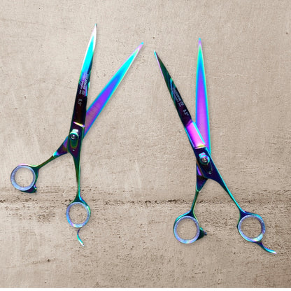 Professional Dog Grooming Scissors – Curved Chunker Shears, 8.0″
