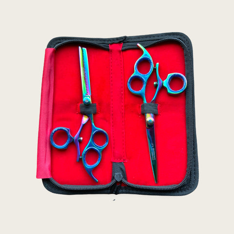 6.5" Professional Hair Cutting Scissors Thinning Barber Shears Set