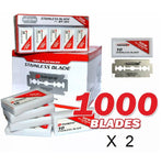 DORCO Red ST-301 Razor Blades - 2 Cases of 10 100-packs = 2000 BLADES