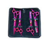 8.5 inches Professional Dog Grooming Scissors Set Straight, thinning, Curved and Chunkers