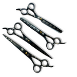 7.0 inches Professional Dog Grooming Scissors Set Straight, thinning, Curved and Chunkers