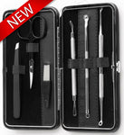 Acne Treatment - Blackheads and Pimples Remover Tools with Tweezers & Manicure